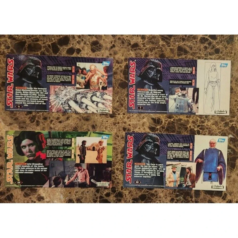 Lot of 7 1994 Star Wars Widevision Trading Cards